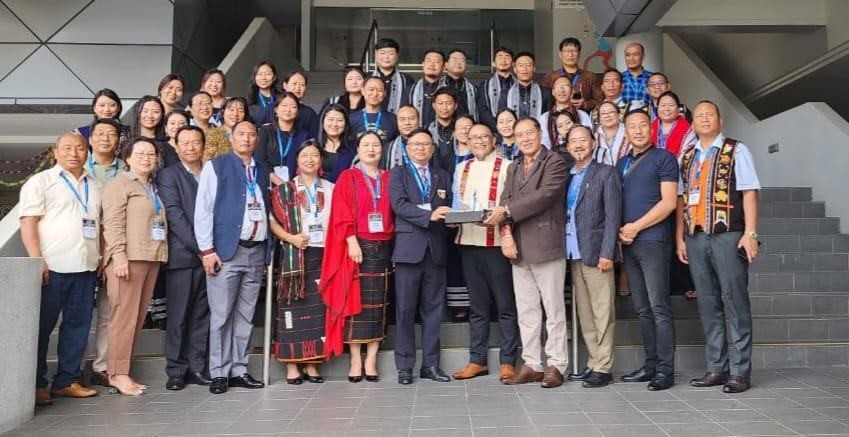 Nagaland team led by NBCC General Secretary Rev Dr Zelhou Keyho, Commissioner and Secretary DEFCC, Y Kikheto Sema and others during the Asia Pacific Baptist Federation 50th Anniversary in Singapore.